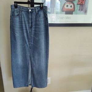 NWOT Rebecca Minkoff Denim Maxi Skirt, Size 4